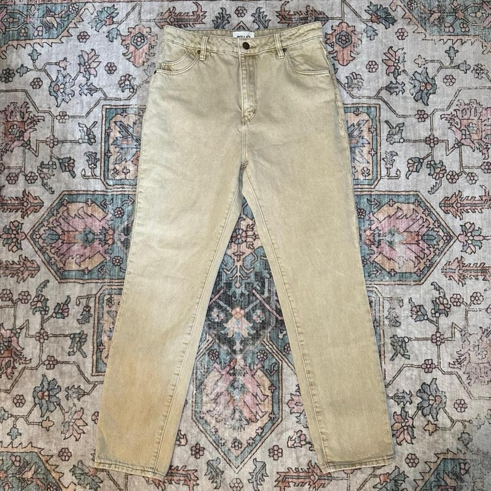 Rollas Dusters High Rise Slim‎ Jeans Tan Beige 28 AU 10